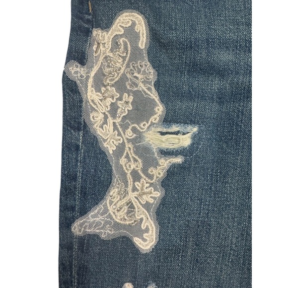 Ralph Lauren Women's Jeans Lace Embellished Denim Pants SZ 10 W34/L28 - Picture 9 of 9